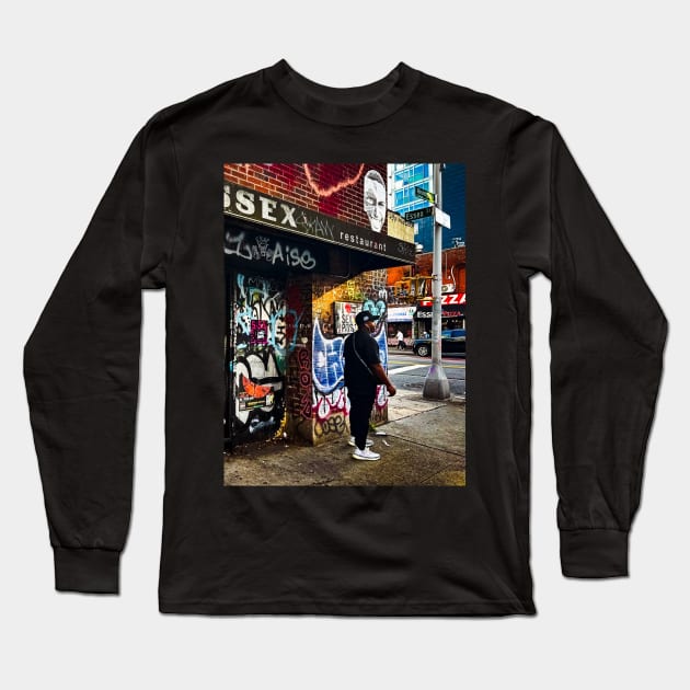 New York City Street Art Graffiti Long Sleeve T-Shirt by eleonoraingrid